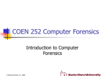 COEN 152 Computer Forensics