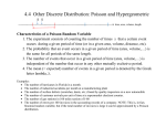 4.4 Other Discrete Distribution: Poisson and Hypergeometric