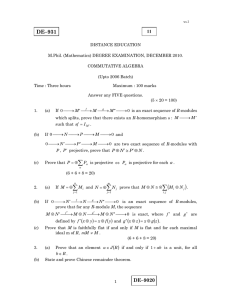 DISTANCE EDUCATION M.Phil. (Mathematics) DEGREE