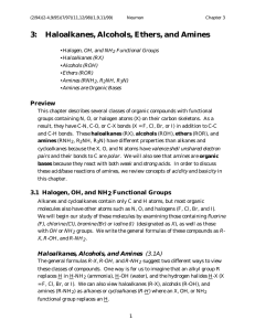 3: Haloalkanes, Alcohols, Ethers, and Amines