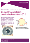 Corneal transplantation: penetrating keratoplasty