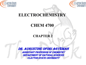 cyclic voltammetry - Clayton State University
