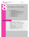 THE COMPARISON OF TWO POPULATIONS