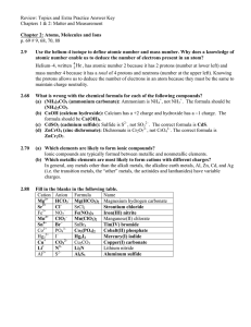 HW 2-1 Review Chap 2 Key