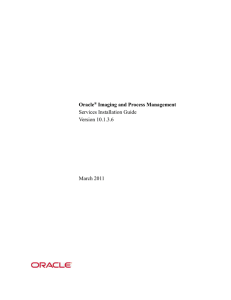 Oracle Imaging and Process Management Services Installation Guide