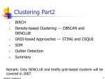 Grid-based, Hierarchical and Density