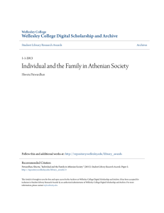 Individual and the Family in Athenian Society