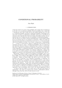 conditional probability - ANU School of Philosophy