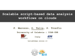 Scalable script-based data analysis workflows on clouds