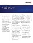 Brocade Mainframe BC/DR Solution solution brief