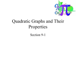 Quadratic Graphs and Their Properties - peacock