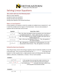 Solving Linear Equations