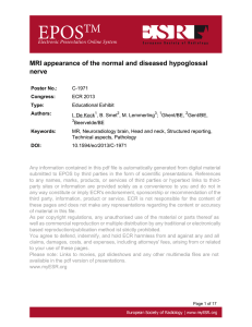 MRI appearance of the normal and diseased hypoglossal nerve