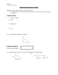 Trigonometry 1 - Trig Review