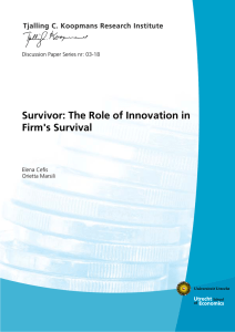 Survivor: The Role of Innovation in Firm`s Survival