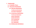 1. Fundamentals 1.1 Probability Theory 2.1 Theoretical Distributions