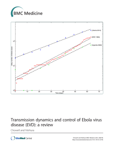 Transmission dynamics and control of Ebola virus