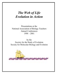 The Web of Life book - The National Evolutionary Synthesis Center