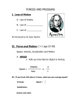 Chapter 1 Forces and Pressure