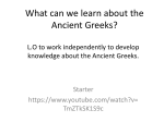 What can we learn about the Ancient Greeks L1