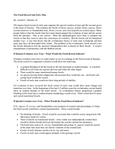 Handout-Fossil Record and Early Man