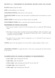 SECTION 12.3 – PROPERTIES OF GEOMETRIC SHAPES: LINES