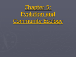 Chapter 5: Evolution and Community Ecology part A