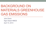 Background on Materials Greenhouse Gas