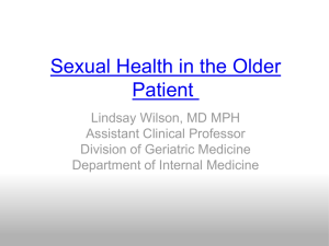 Sexual Health in the Older Patient