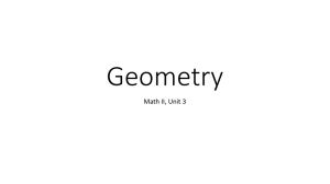 Geometry Notes Math 2 through March 9