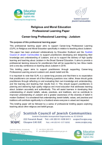 Professional Learning Paper about Judaism