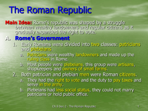 Rome`s Government