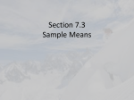 Section 7.3 Sample Means