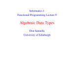 Algebraic Data Types - University of Edinburgh