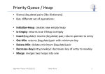 Priority Queue / Heap - Algorithms and Complexity