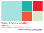 Section 6.2 Linear Transformations of RVs