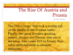 The Rise Of Austria and Prussia