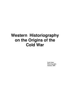 Western Historiography on the Origins of the Cold War