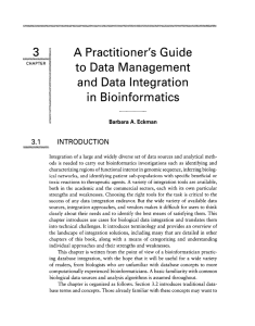 3 A Practitioner`s G uide to Data Management and Data Integration