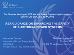 Motivation to update guidance on electrical systems