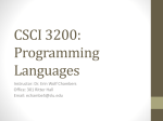 CSCI 3200: Programming Languages