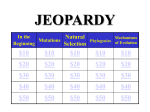 Evolutionary Jeopardy - Harvard Life Sciences Outreach Program