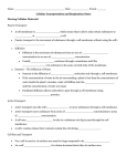 Cellular Movement and Cell Energy Worksheets
