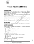 Unit 5: Rotational Motion