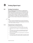 B Analog Signal Input