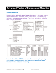 Dimensional Modeling