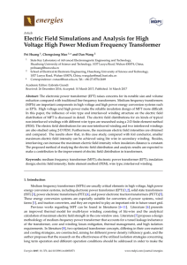 Electric Field Simulations and Analysis for High Voltage High Power