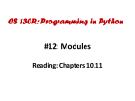 CS 130R: Programming in Python