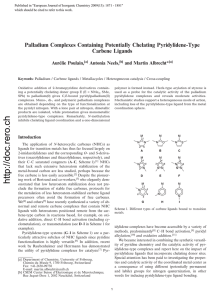 Palladium Complexes Containing Potentially