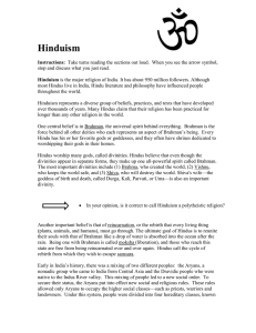 How did Hinduism begin